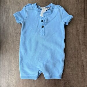 Ralph Lauren Light Blue Short-Sleeve Polo Romper